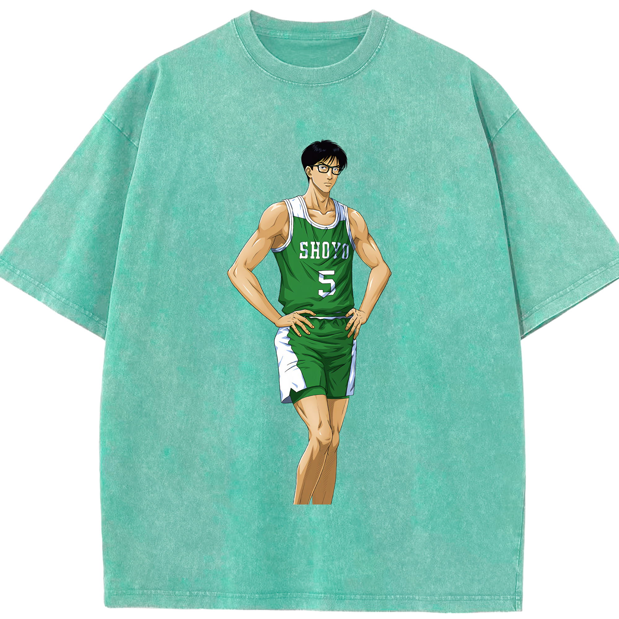 （画像用） SLAM DUNK／スラムダンク 綿100% ヴィンテージ風 半袖Tシャツ（フロントプリント）